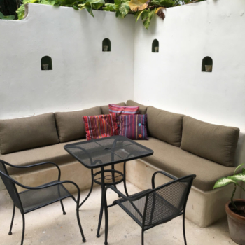 Private Outdoor Dining Nook at Playacar Vacation Home Rental